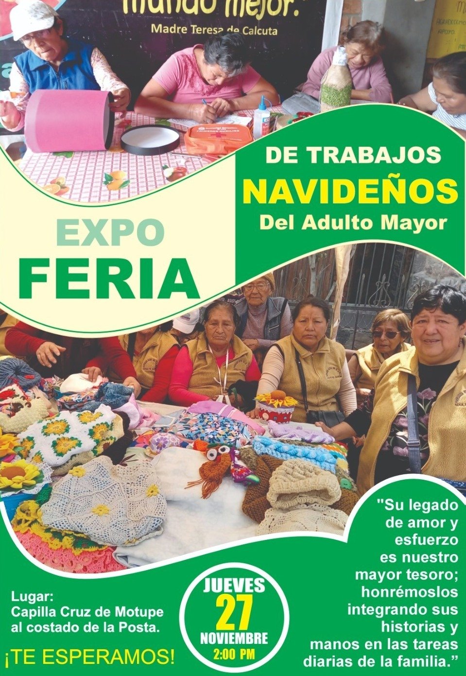 Feria de trabajo navideño de la parroquia nuestra señora de la paz
