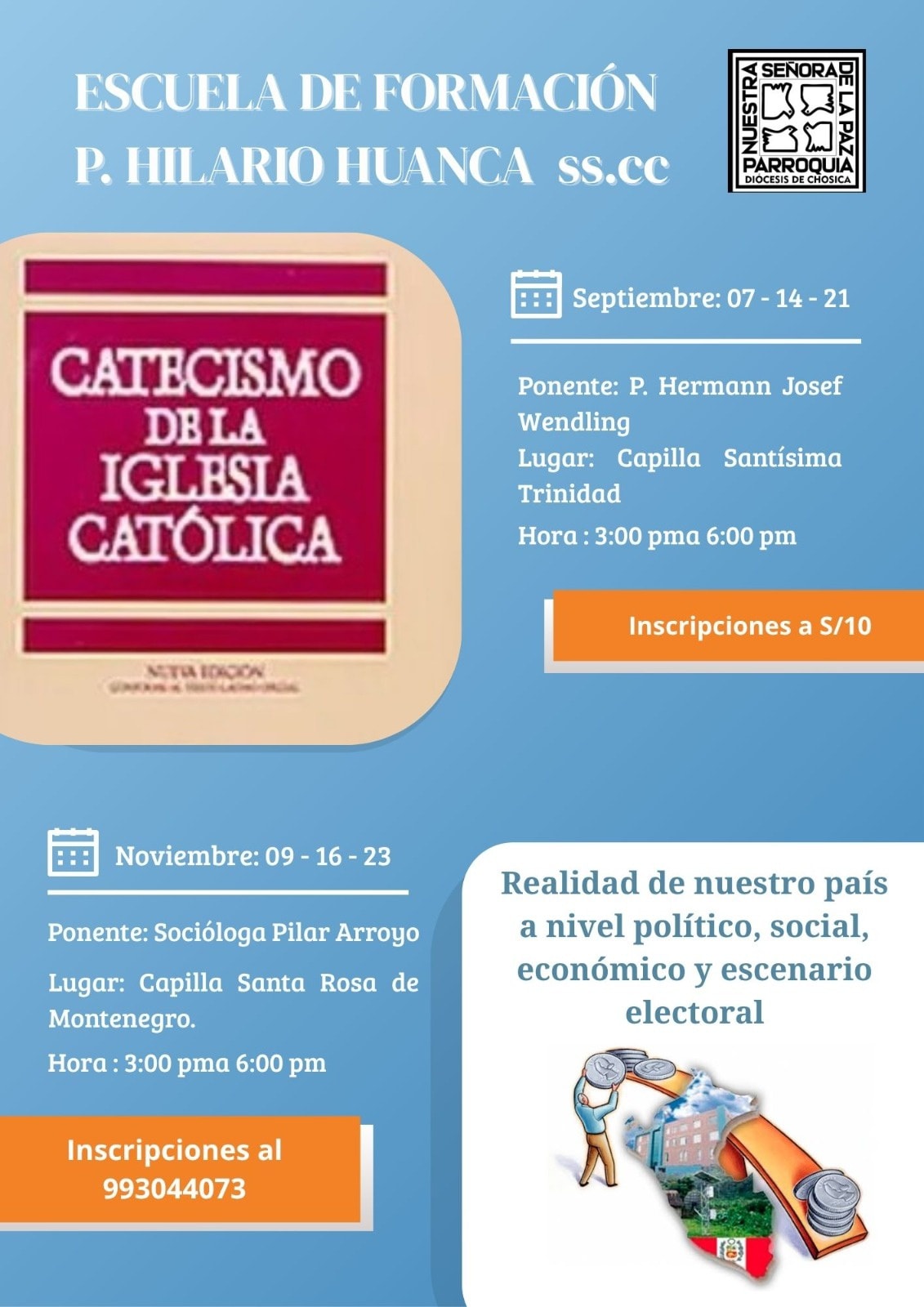 Taller de formación y catecismo en la Parroquia Nuestra Señora de la Paz, Capillas Santísima Trinidad y Santa Rosa de Montenegro, San Juan de Lurigancho