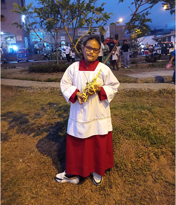 Camila Zulema Madera Díaz - Acolito Servidor del Altar Parroquia Nuestra Señora de la Paz