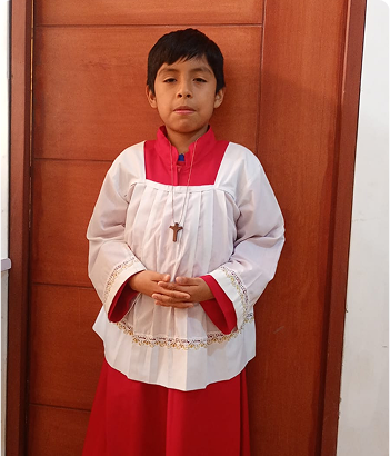 Jose Antonio Velasque Samanez - Acolito Servidor del Altar Parroquia Nuestra Señora de la Paz